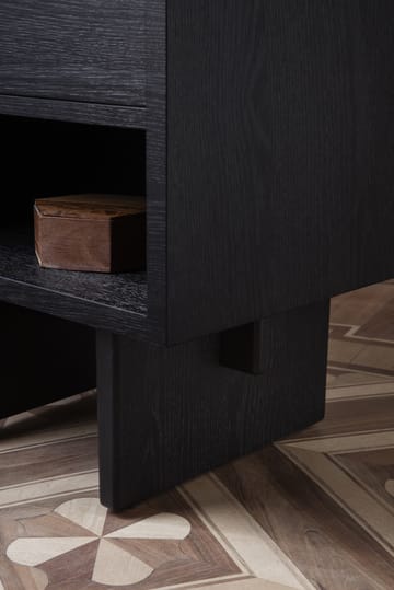 Private side table 40x50 cm - Brown-black stained oak - GUBI