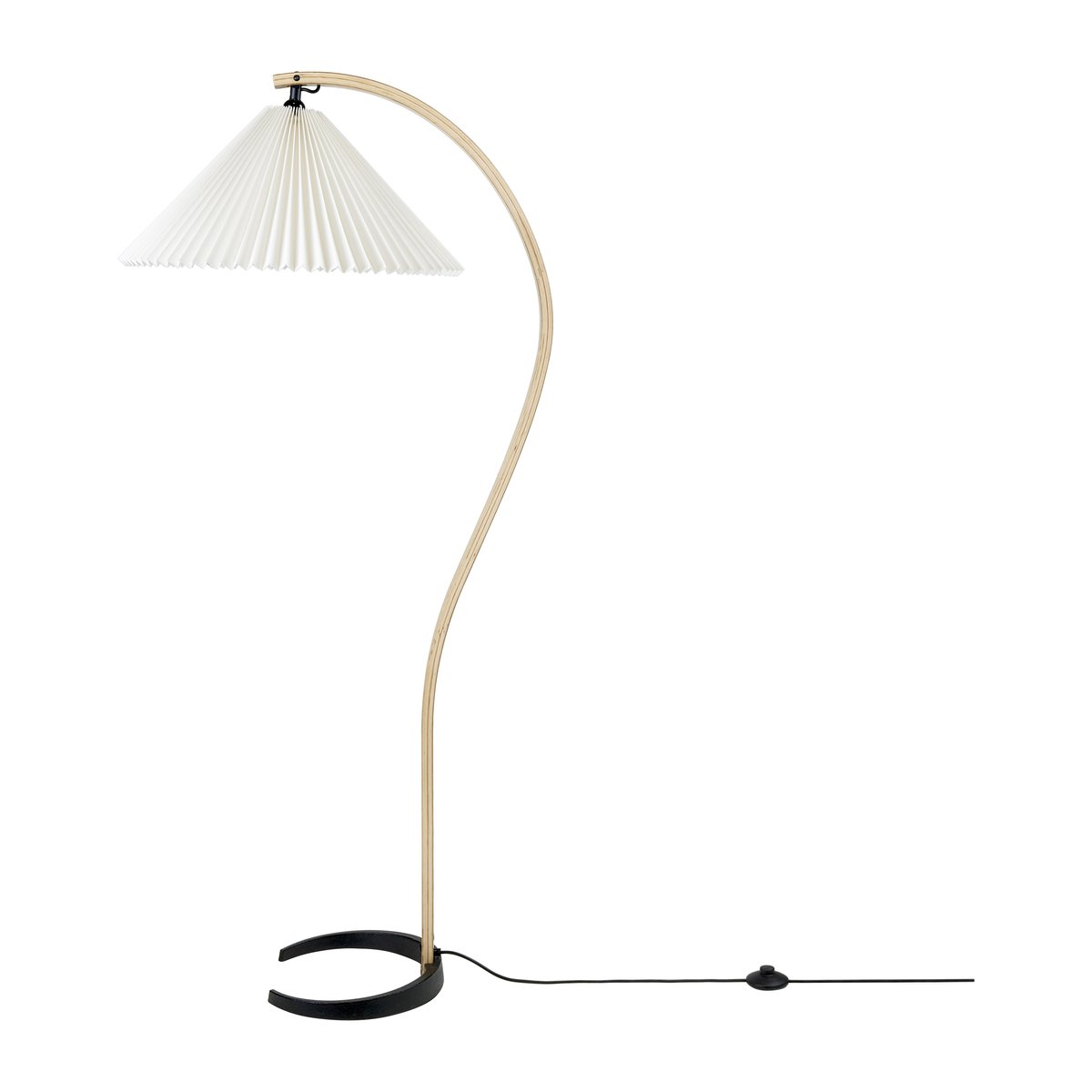 GUBI Timberline floor lamp Oak-birch-white