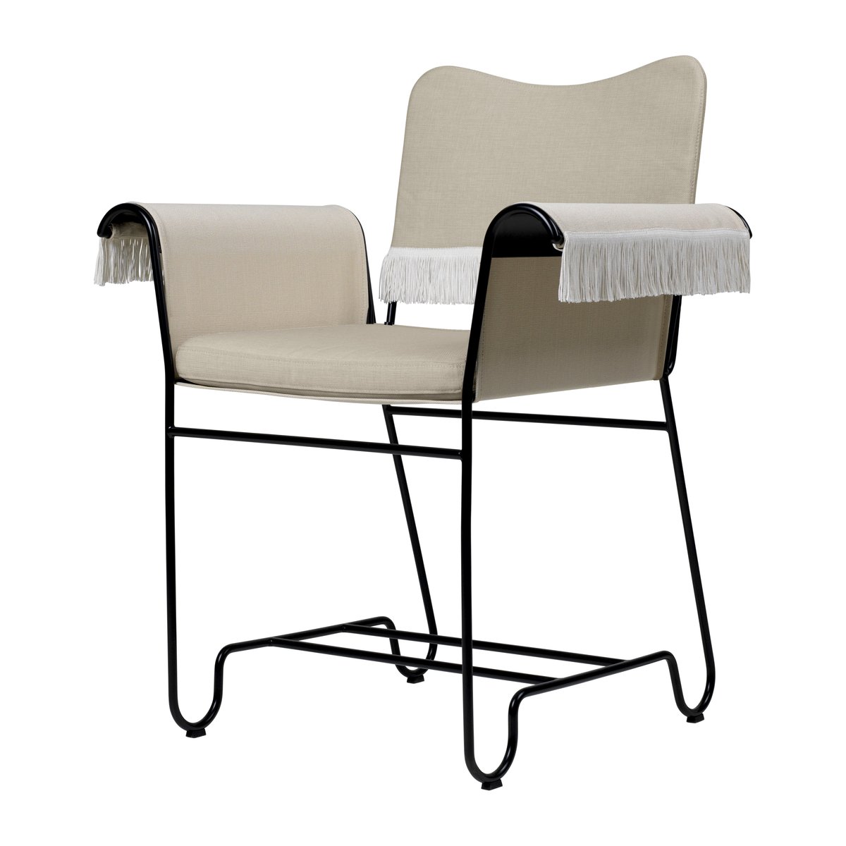 GUBI Tropique chair with fringe Black-Leslie 12