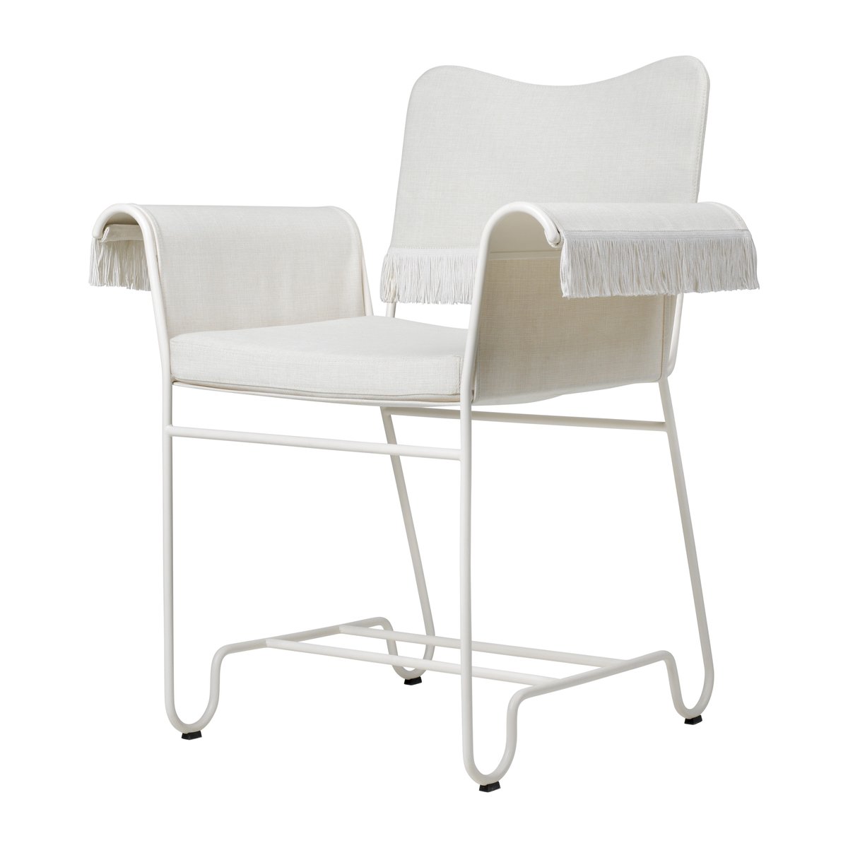 GUBI Tropique chair with fringe White semi matt-Leslie 06