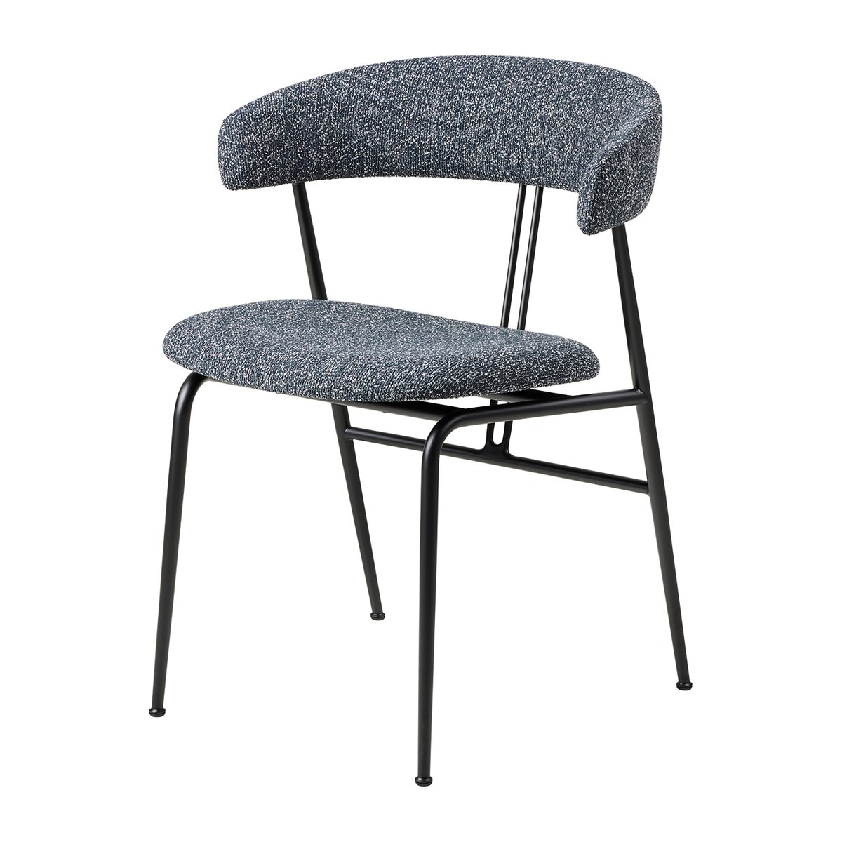 GUBI Violin dining chair Around bouclé 023-black