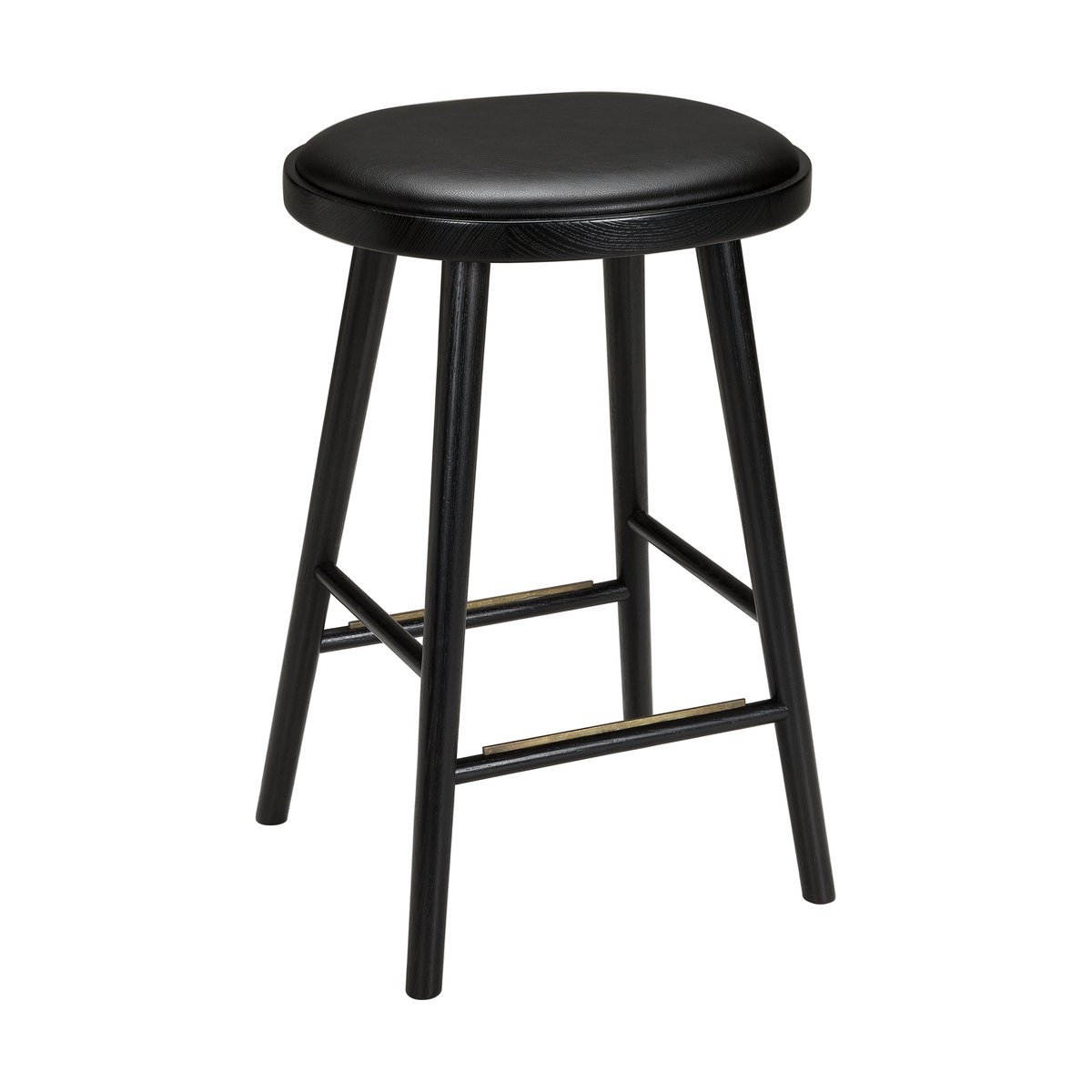 Hans K Colibri bar stool 63 cm Black stained oak-black pad