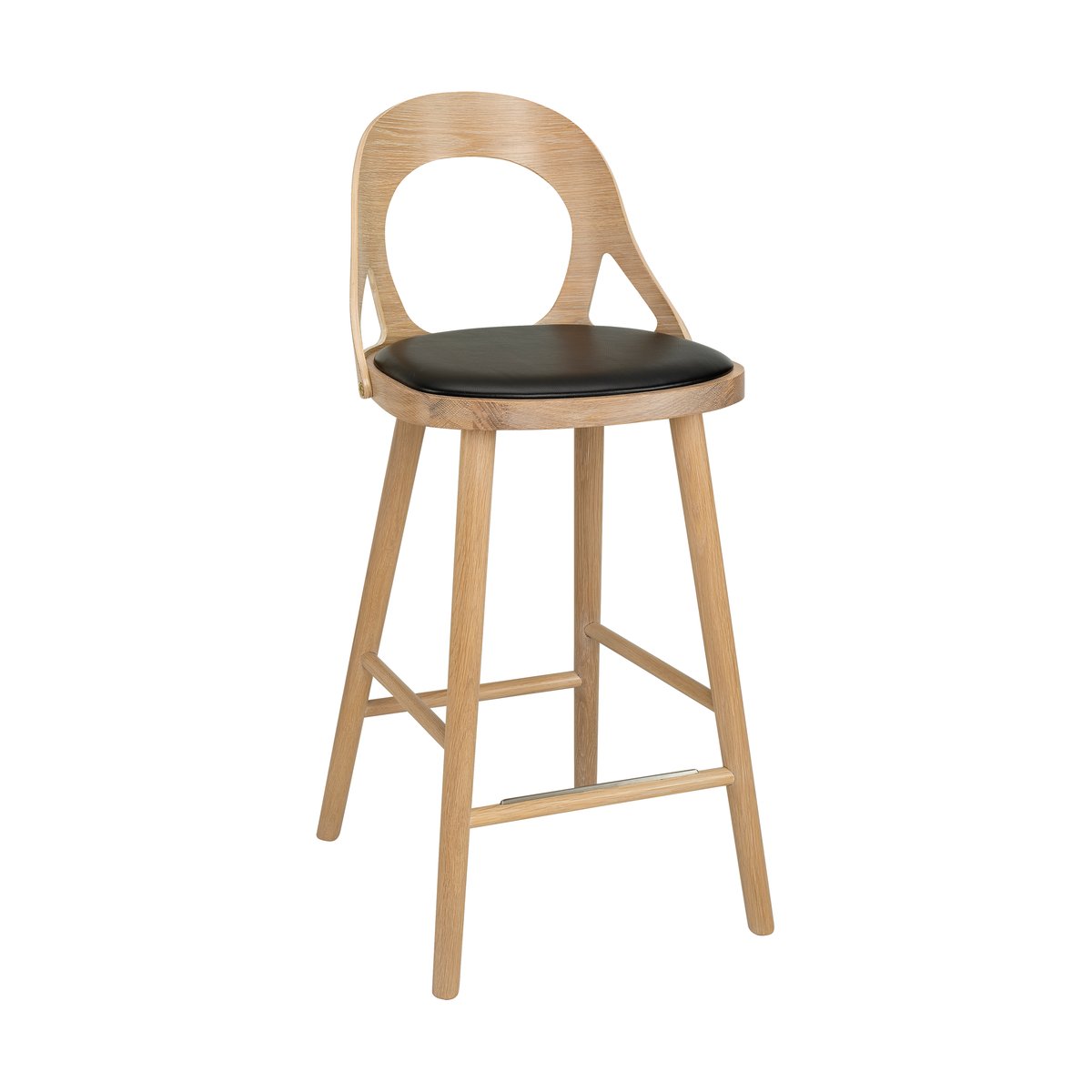 Hans K Colibri bar stool 63 cm Oiled oak-black pad