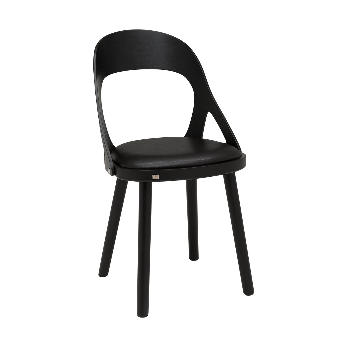 Hans K Colibri chair Stained black oak-black pad