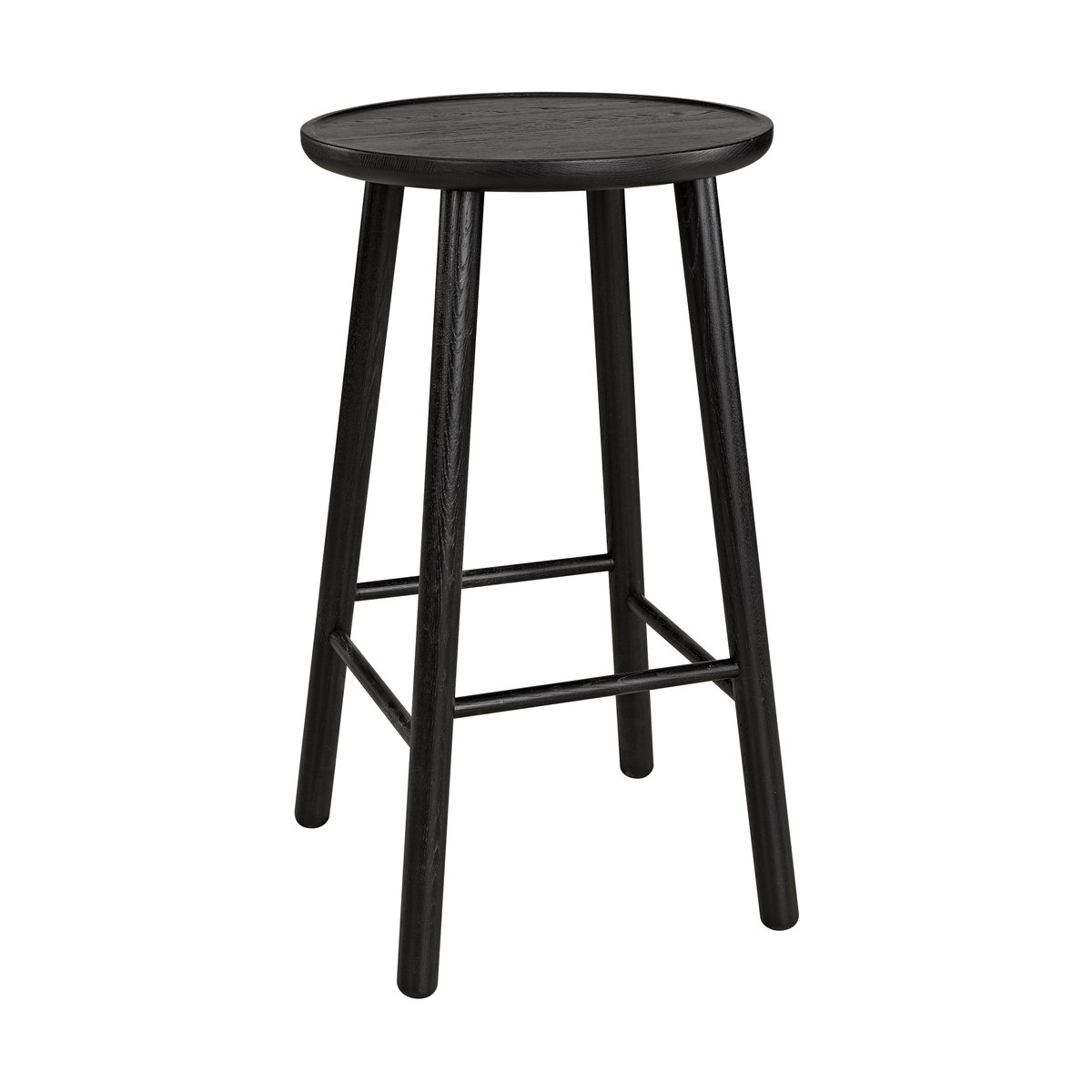 Hans K ZigZag bar stool 63 cm Black stained