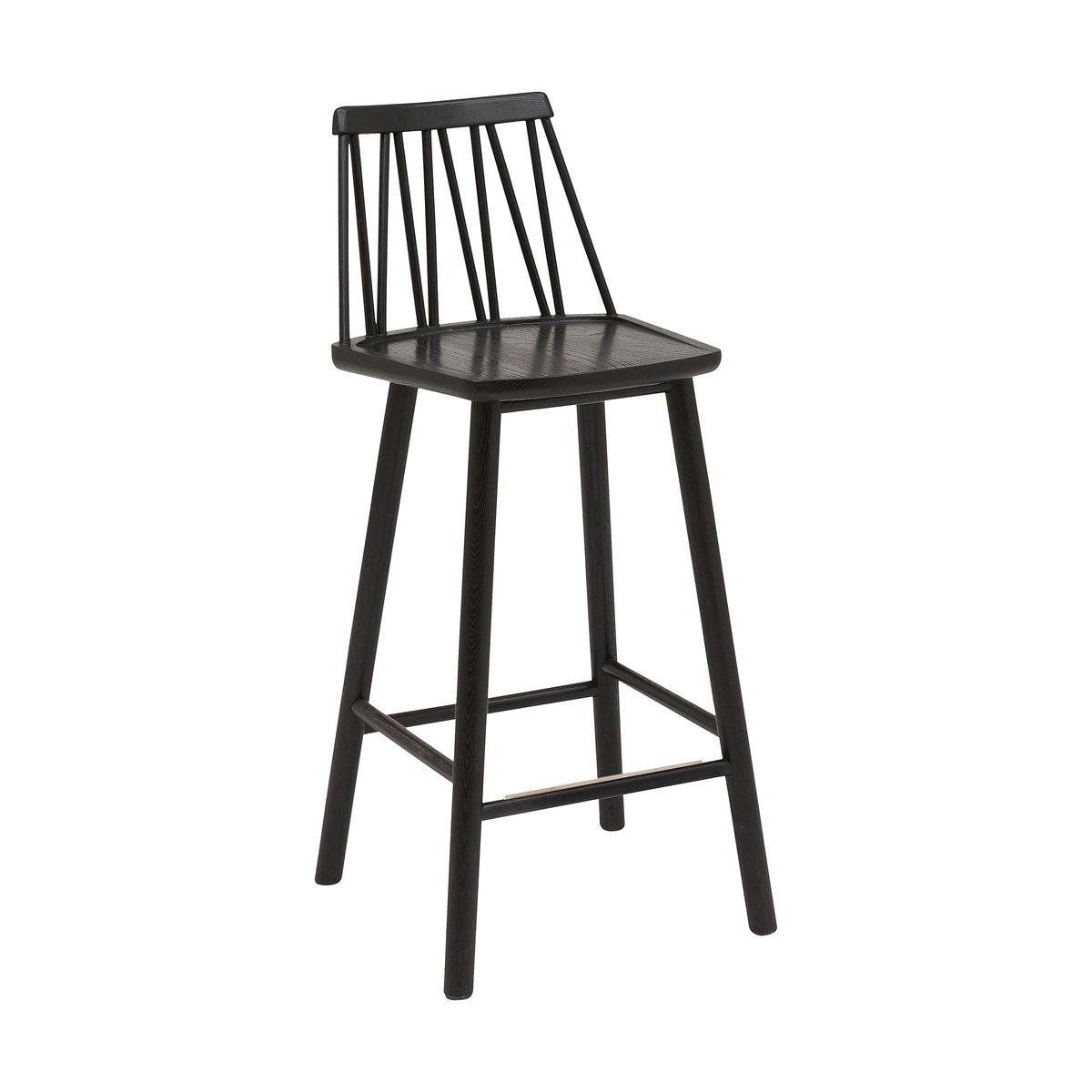 Hans K ZigZag bar stool 63 cm Black stained