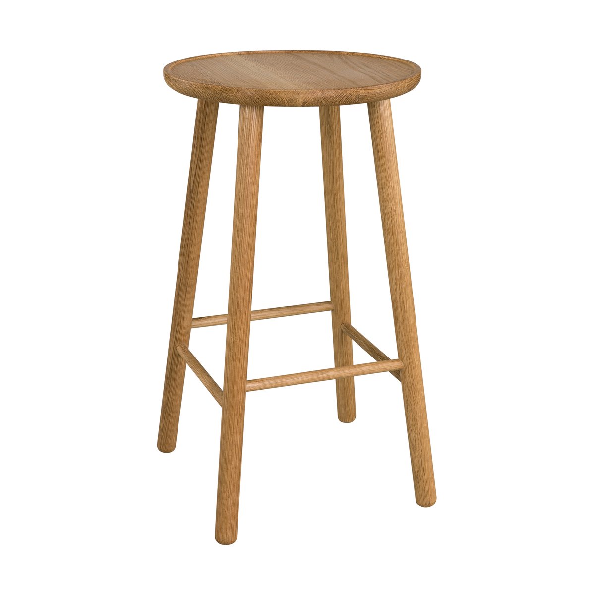 Hans K ZigZag bar stool 63 cm Oiled oak