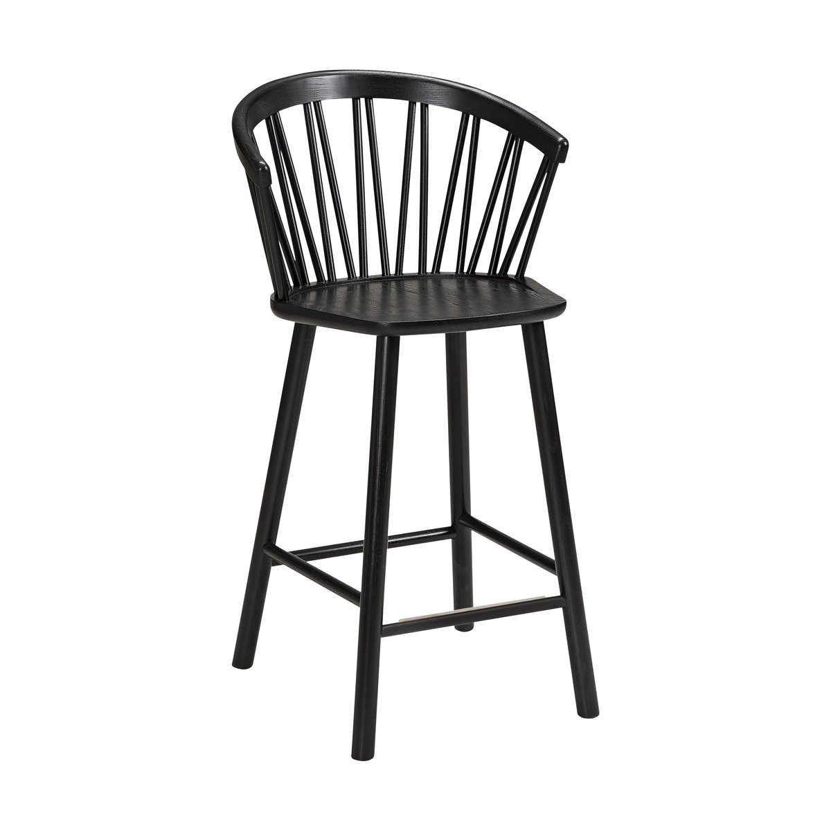 Hans K ZigZag bar stool karm 63 cm Black stained