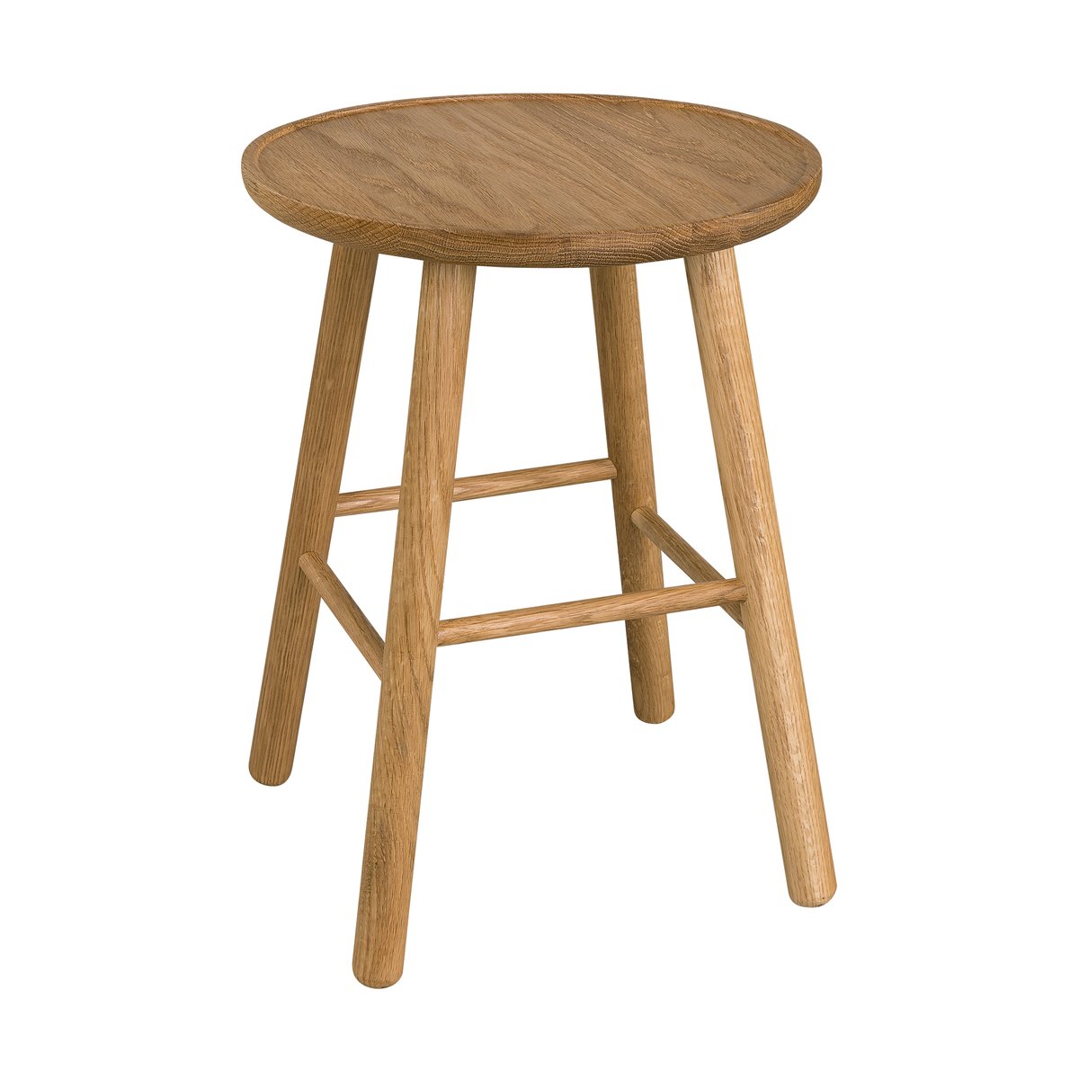 Hans K ZigZag stool 47cm Oiled oak