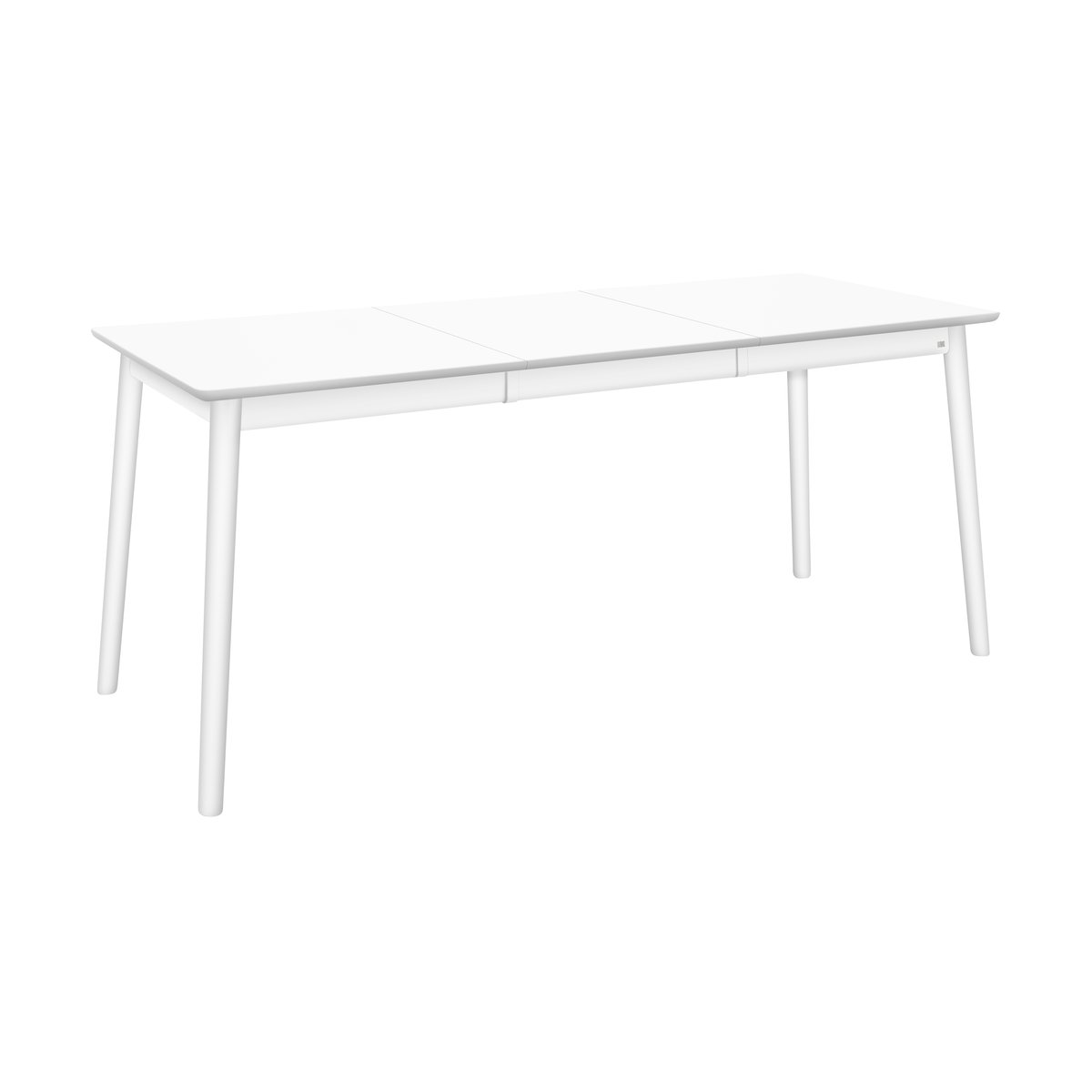 Hans K ZigZag table 127x75 cm incl. additional disc 53 cm White birch