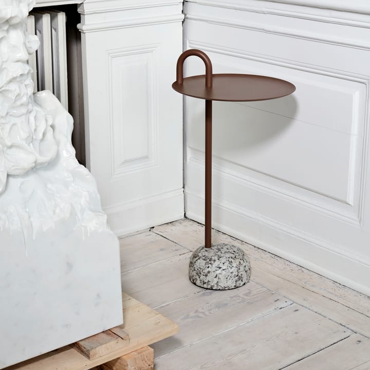 Bowler side table, Tile red-granite HAY