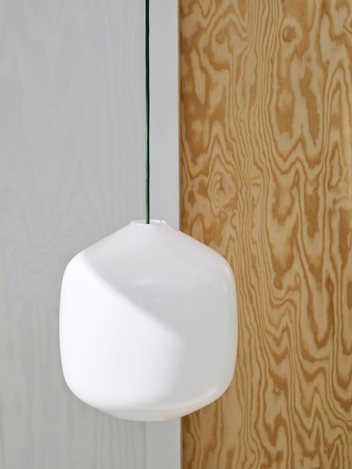 Buoy pendant lamp Ø20 cm, Opal glass-soft black HAY