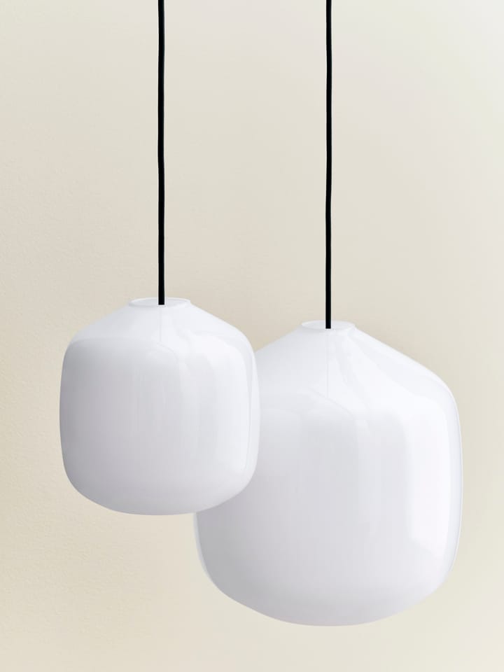 Buoy pendant lamp Ø20 cm, Opal glass-soft black HAY