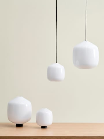 Buoy pendant lamp Ø20 cm - Opal glass-soft black - HAY