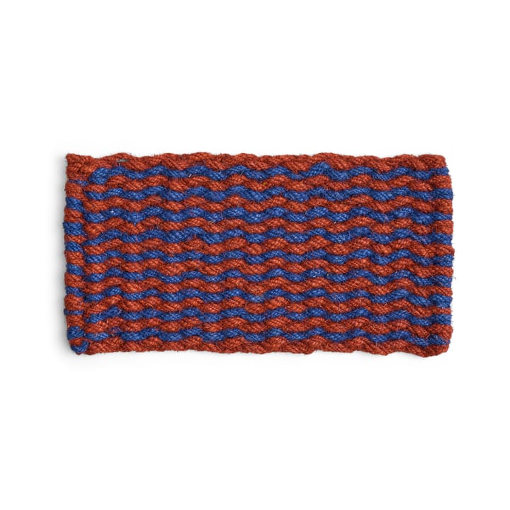 Coco Stripe Wave doormat - Brown-navy - HAY