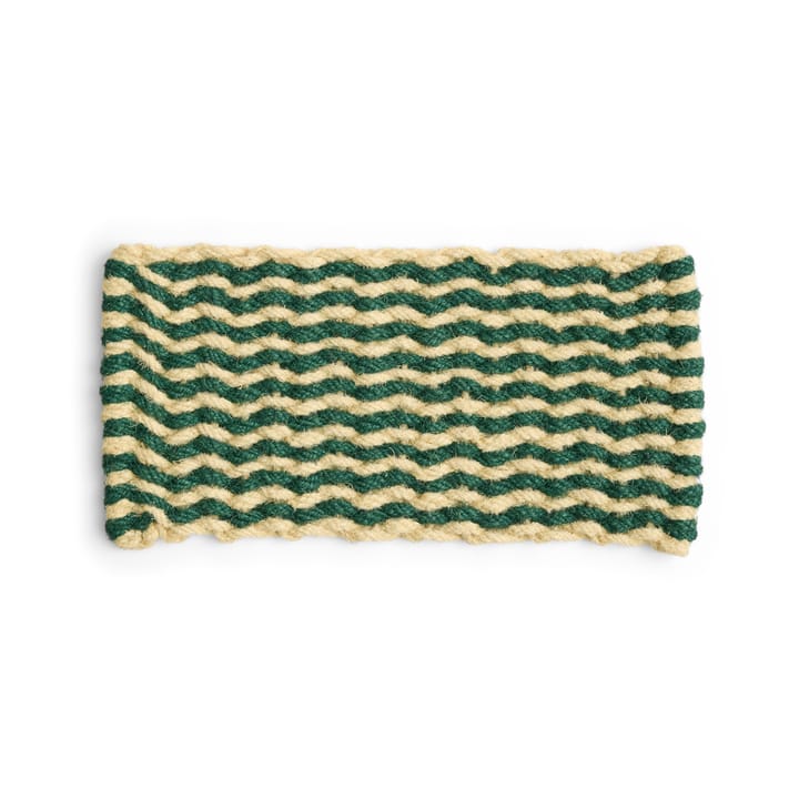 Coco Stripe Wave doormat - Dark green-white - HAY