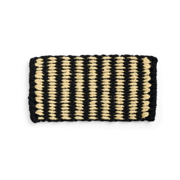 Coco Stripe Wide doormat - Black-white - HAY