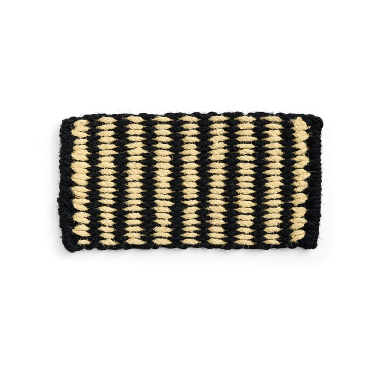 Coco Stripe Wide doormat - Black-white - HAY