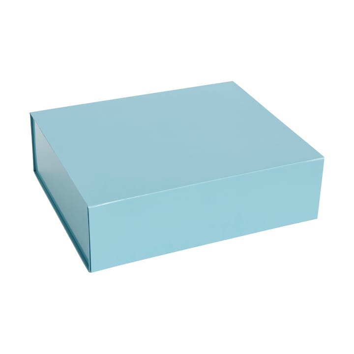 Colour Storage L box with lid 34,5x41,5 cm - Ocean blue - HAY