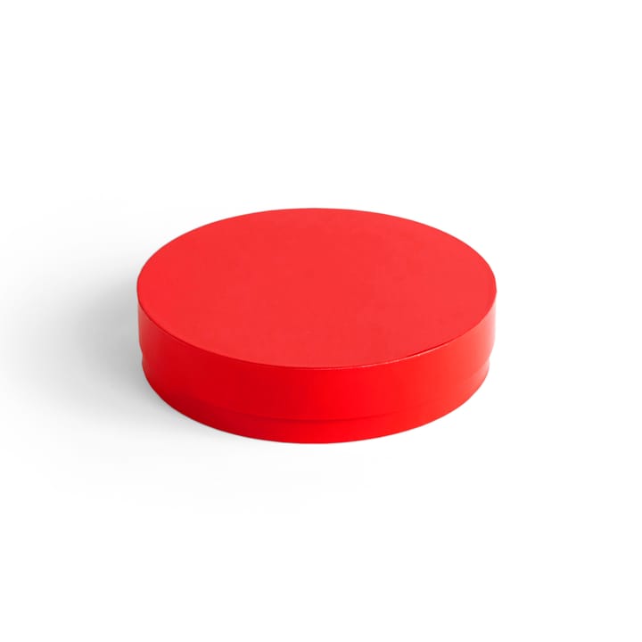 Colour Storage Round box with lid Ø24 cm, Vibrant red HAY