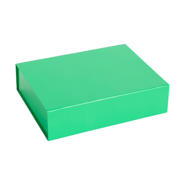 Colour Storage S box with lid 25,5x33 cm - Vibrant green - HAY