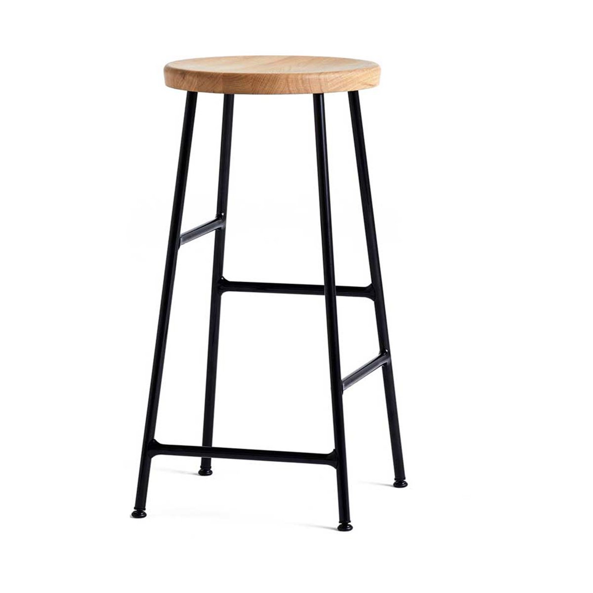 HAY Cornet bar stool 65 cm Oiled oak-soft black