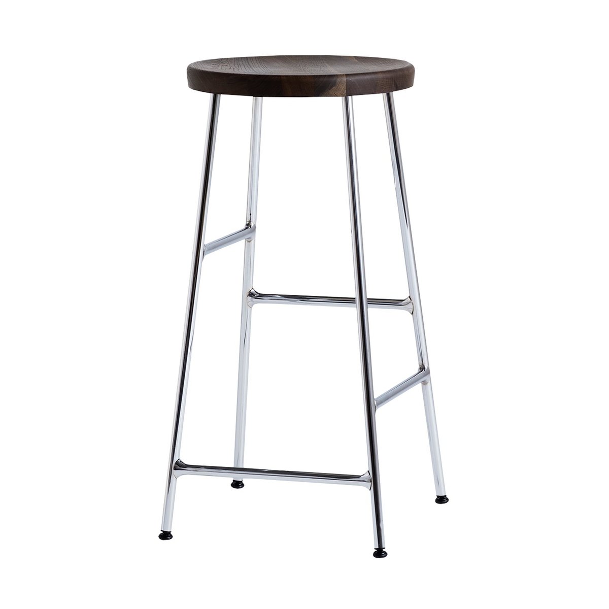 HAY Cornet bar stool 65 cm Smoked oiled oak-chrome