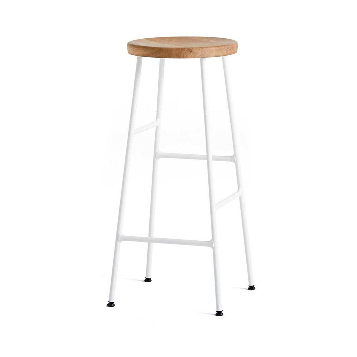 HAY Cornet bar stool 75 cm Oiled oak-cream white