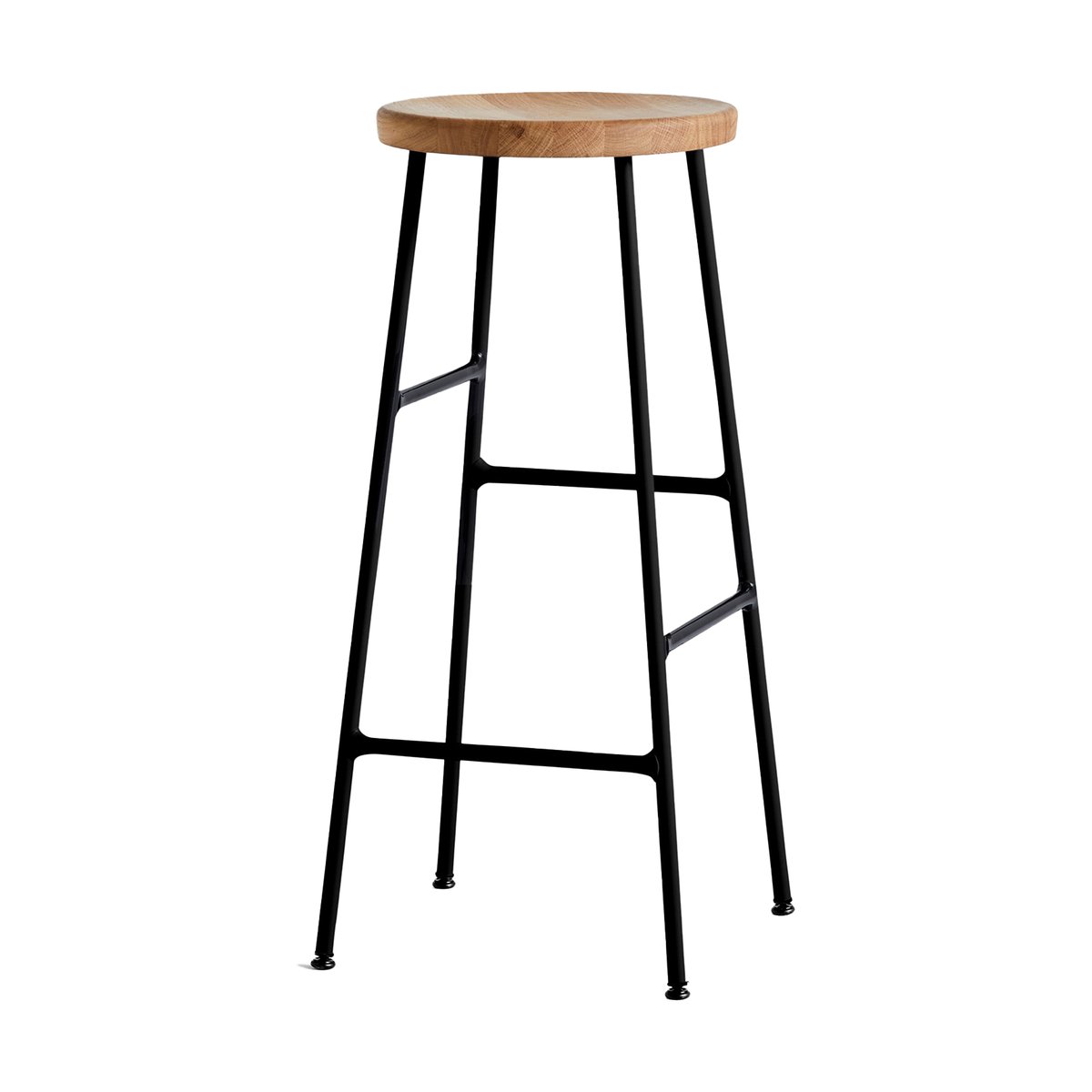 HAY Cornet bar stool 75 cm Oiled oak-soft black