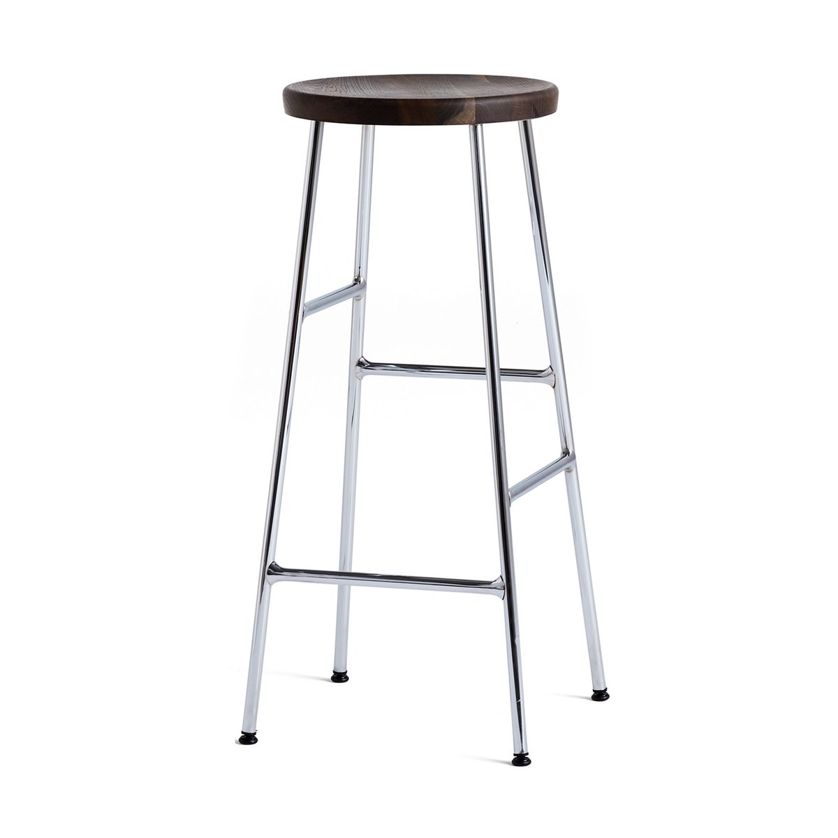 HAY Cornet bar stool 75 cm Smoked oiled oak-chrome