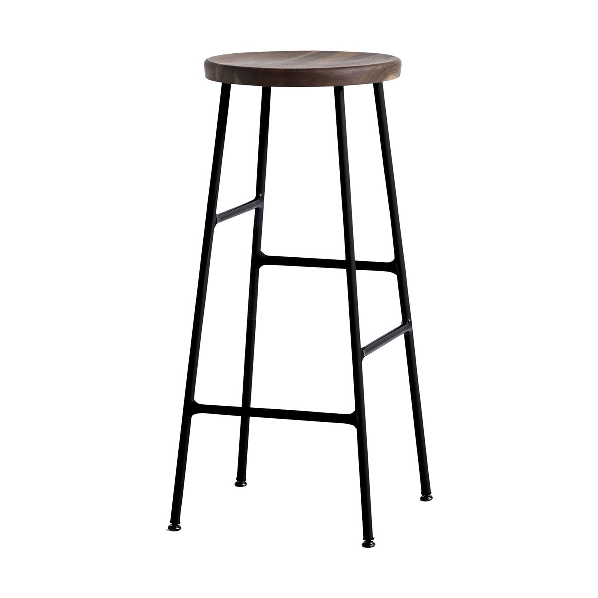 HAY Cornet bar stool 75 cm Smoked oiled oak-soft black