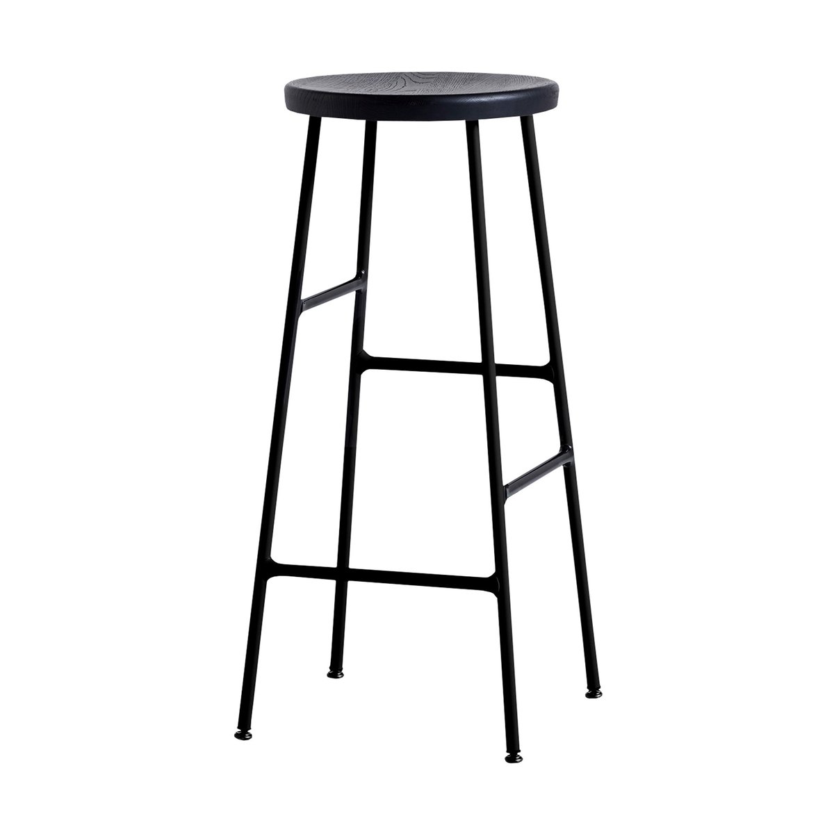 HAY Cornet bar stool 75 cm Soft black oak-soft black