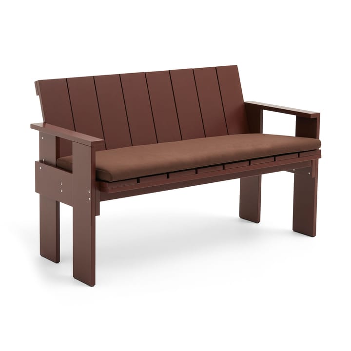 Crate Dining Bench lacquered pine, Iron red HAY