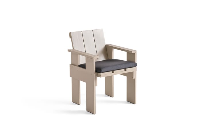 Crate Dining Chair armchair lacquered pine, London fog HAY