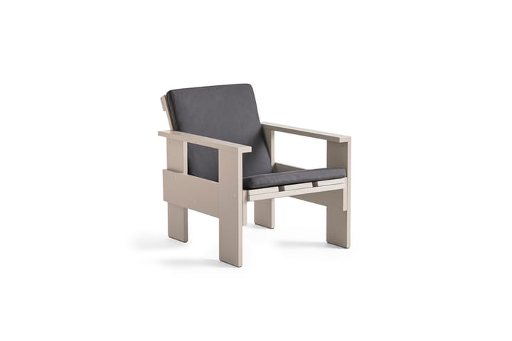 Crate lounge chair lacquered pine, London fog HAY