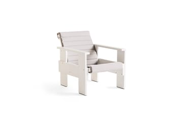 Crate lounge chair lacquered pine - White - HAY