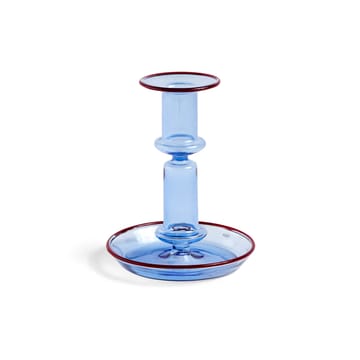 Flare medium candle sticks - light blue-red - HAY