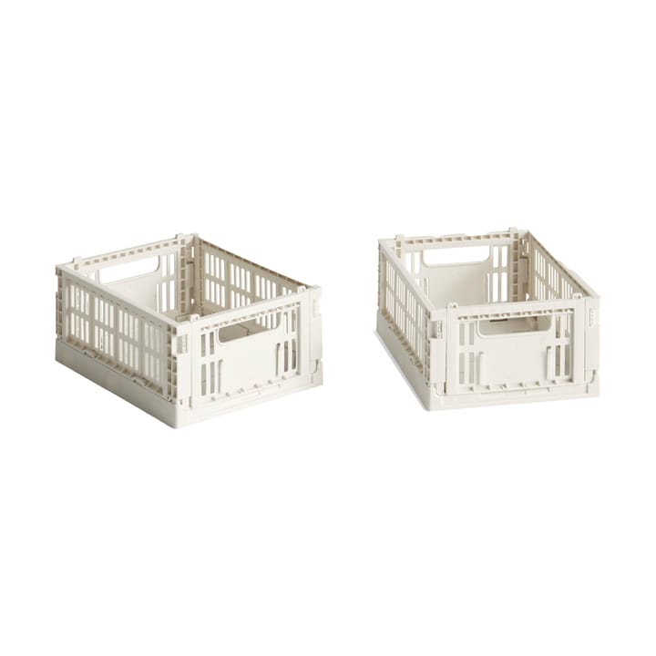 HAY Colour Crate Mini 2-pack 13x17 cm - Off white - HAY