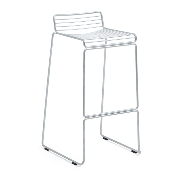 Hee High barstool 75 cm - Galvanized - HAY