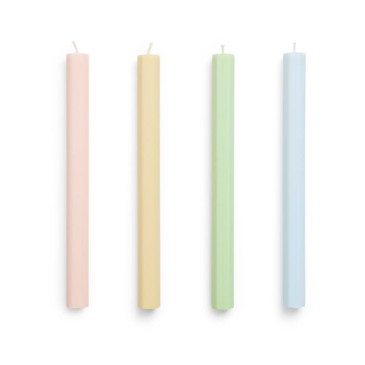 Hexagon Candle light mix 4-pack - Fresh - HAY