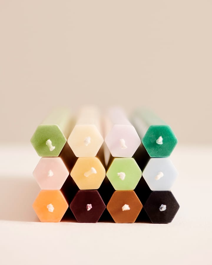 Hexagon Candle light mix 4-pack - Pastel - HAY