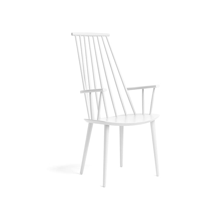 J110 armchair - White lacquered beech - HAY