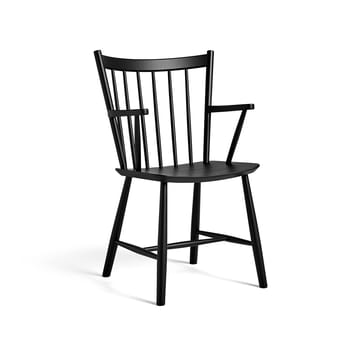 J42 armchair - Black lacquered beech - HAY