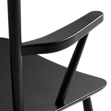 J42 armchair - Black lacquered beech - HAY