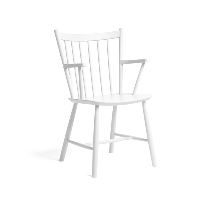 J42 armchair - White lacquered beech - HAY