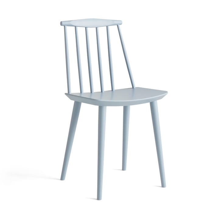 J77 chair - Slate blue lacquered beech - HAY