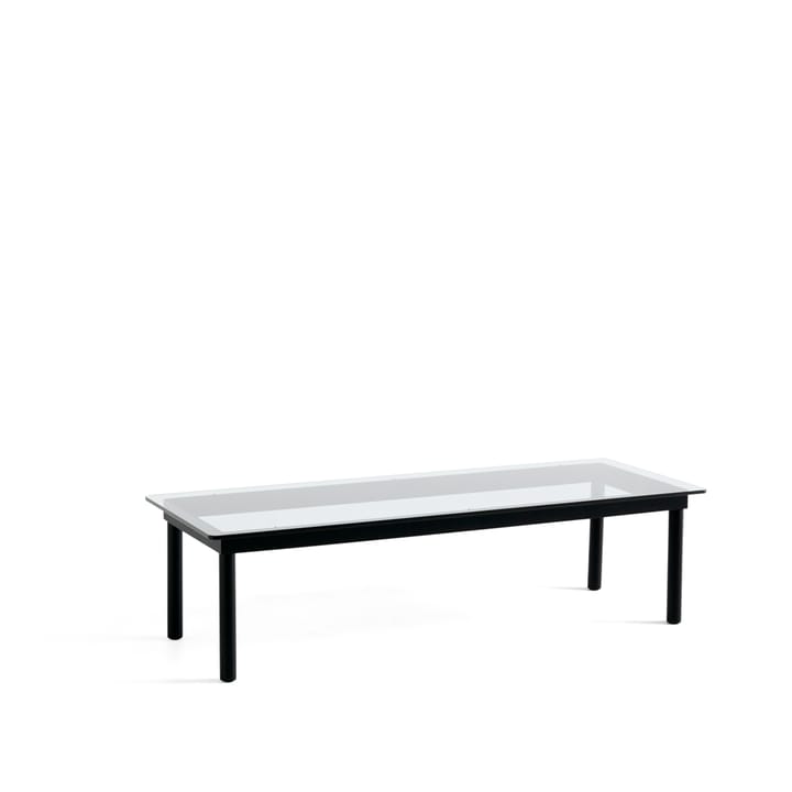 Kofi coffee table - Black oak-clear glass, 50 cm - HAY