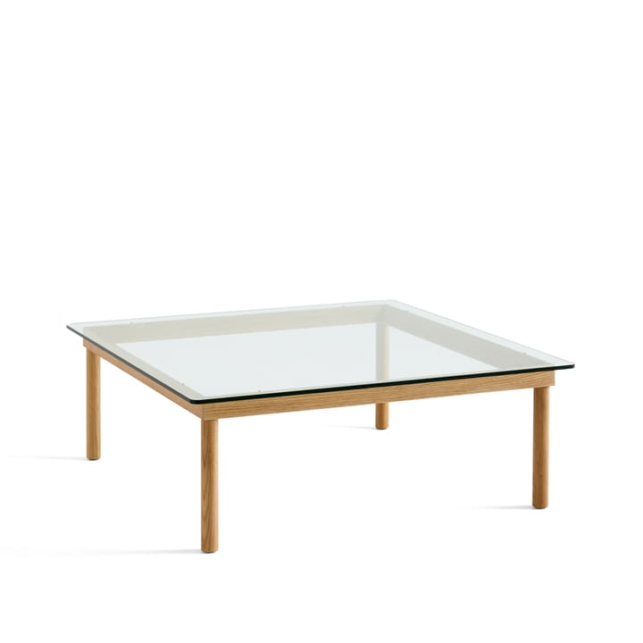 Kofi coffee table - Oak-clear glass, 100 cm - HAY