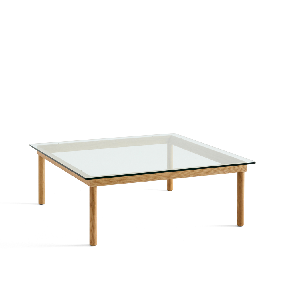 HAY Kofi coffee table Oak-clear glass, 100 cm