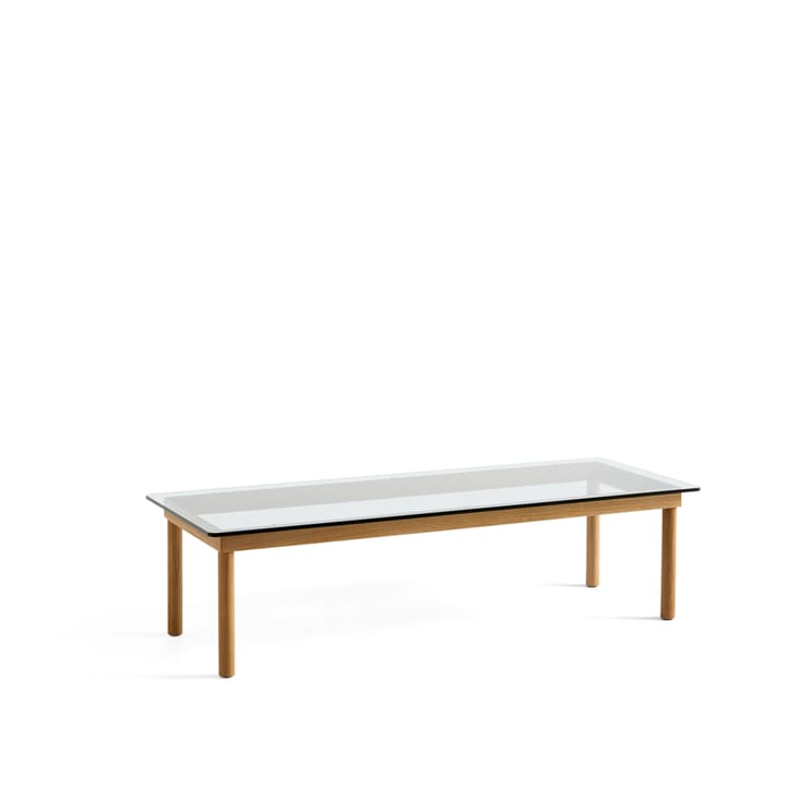 Kofi coffee table - Oak-clear glass, 50 cm - HAY